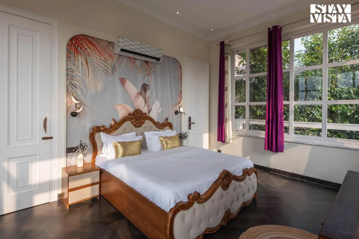 Image 5 of StayVista’s Indraj Manor – Roman-Inspired Villa with Posh Interiors, Mesmerizing Garden & Outdoor Fireplace
